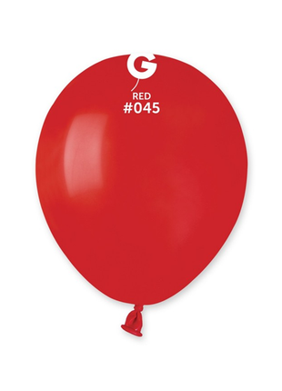 5in Gemar Standard Red Balloons 100 # 045 - Joker Party Supply