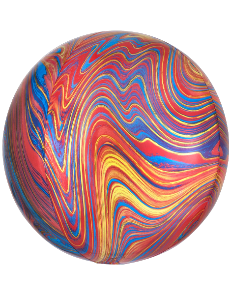16in Anagram Colorful Marblez Orbz Balloon - Joker Party Supply