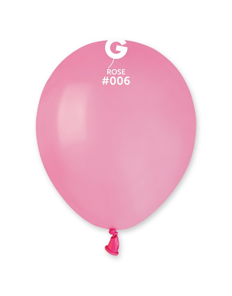 5in Gemar Standard Rose Balloons 100 # 006 - Joker Party Supply