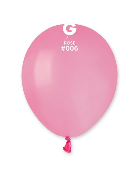 5in Gemar Standard Rose Balloons 100 # 006 - Joker Party Supply