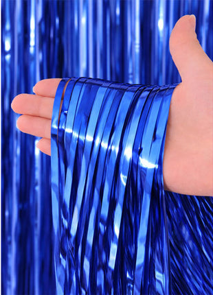 Cortina de aluminio azul real SoNice de 2,4 m