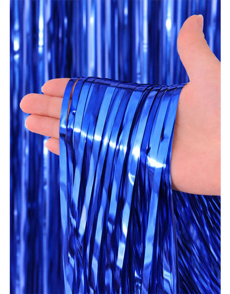 SoNice Royal Blue Foil Curtain 8ft