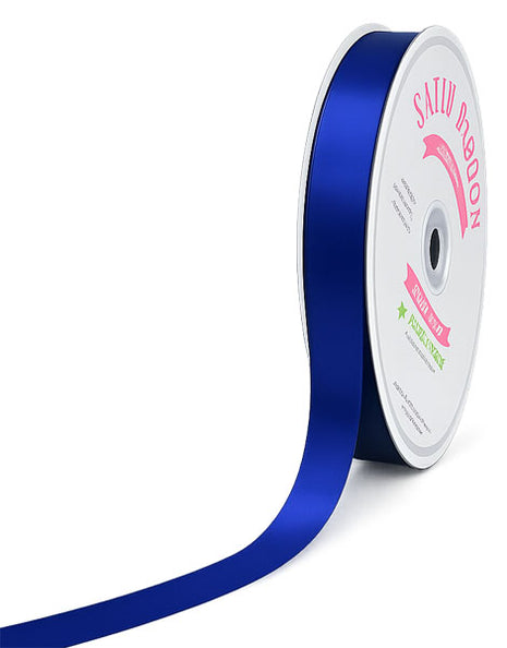 7/8in Single Face Satin Royal Blue Ribbon 100Yds