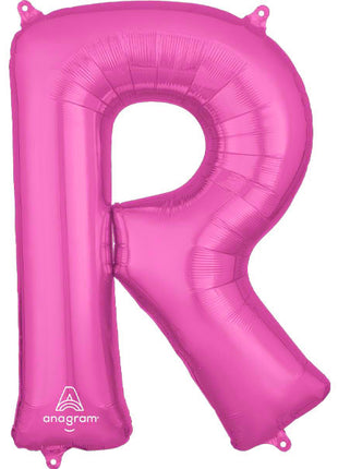 34in Anagram Pink Letter R Balloon - Joker Party Supply