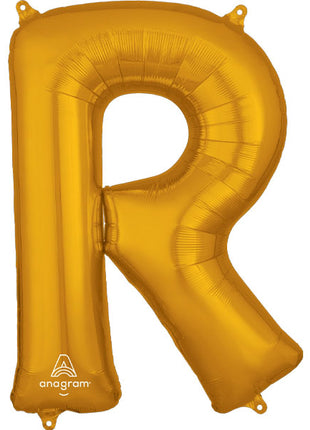 34in Anagram Gold Letter R Balloon - Joker Party Supply