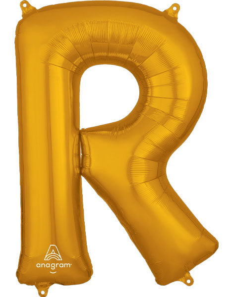 34in Anagram Gold Letter R Balloon - Joker Party Supply