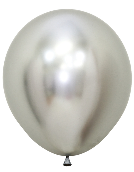 18in Sempertex Reflex Silver 10ct - Joker Party Supply