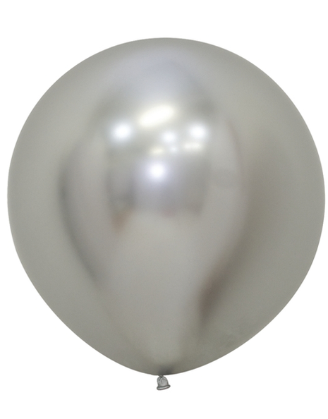24in Sempertex Reflex Silver 10ct - Joker Party Supply