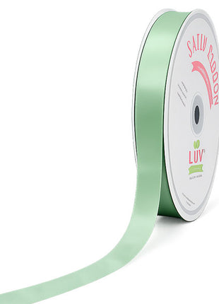 7/8in Single Face Satin Sage Ribbon 100Yds