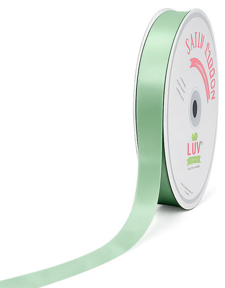7/8in Single Face Satin Sage Ribbon 100Yds