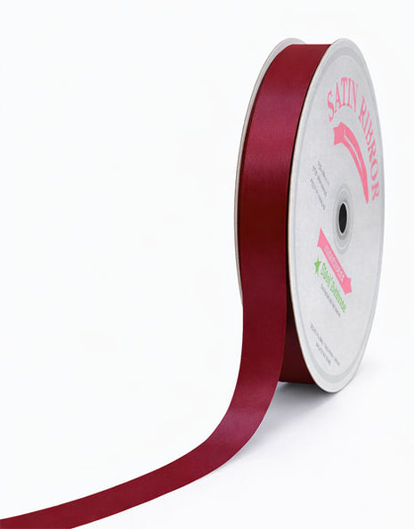 5/8in Single Face Satin Scarlet Red Ribbon 100Yds