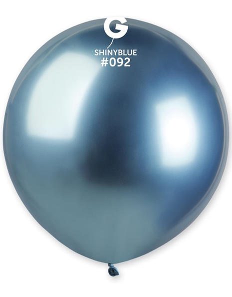 19in Gemar Shiny Blue Balloons 25ct #092 - Joker Party Supply