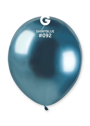 5in Gemar Shiny Blue Balloons 50ct #092 - Joker Party Supply