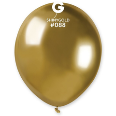5in Gemar Shiny Gold Balloons 50ct #088 - Joker Party Supply