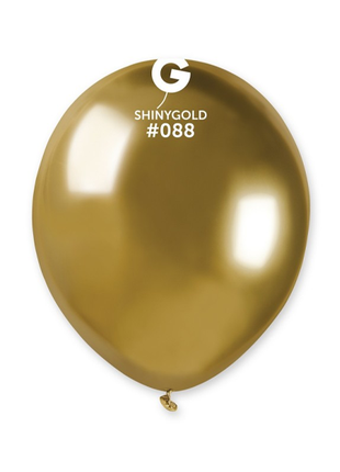 5in Gemar Shiny Gold Balloons 50ct #088 - Joker Party Supply