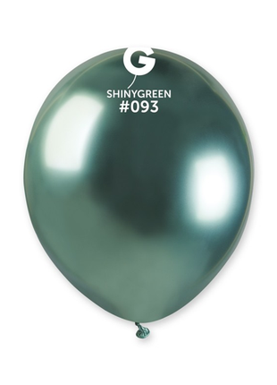 5in Gemar Shiny Green Balloons 50ct #093 - Joker Party Supply