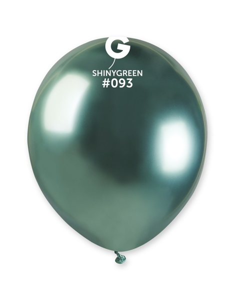 5in Gemar Shiny Green Balloons 50ct #093 - Joker Party Supply