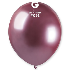 5in Gemar Shiny Pink Balloons 50ct #091 - Joker Party Supply