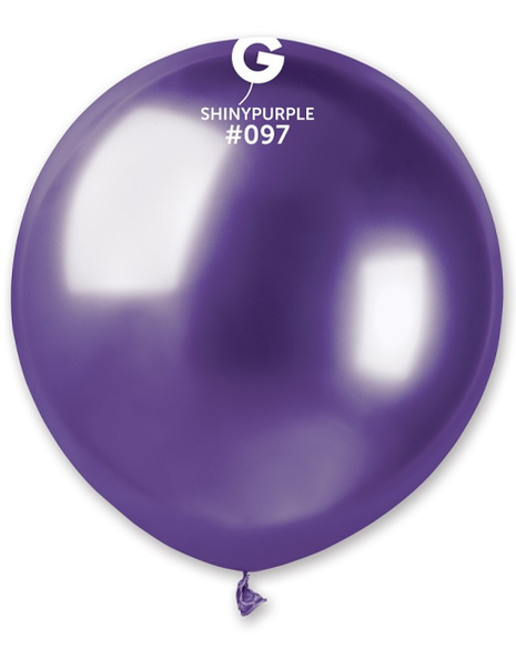19in Gemar Shiny Purple Balloons 25ct #097 - Joker Party Supply