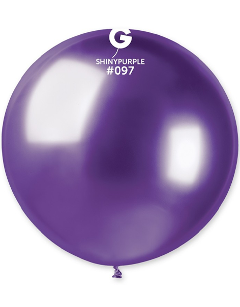 31in Gemar Shiny Purple Balloon 1ct #097 - Joker Party Supply