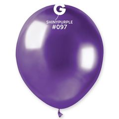 5in Gemar Shiny Purple Balloons 50ct #097 - Joker Party Supply