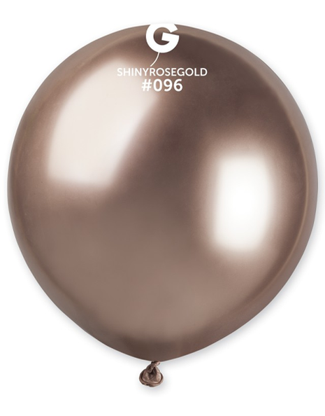 19in Gemar Shiny Rose Gold Balloons 25ct #096 - Joker Party Supply