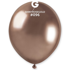 5in Gemar Shiny Rose Gold Balloons 50ct #96 - Joker Party Supply