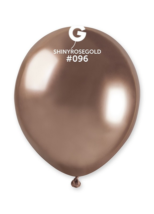 5in Gemar Shiny Rose Gold Balloons 50ct #96 - Joker Party Supply
