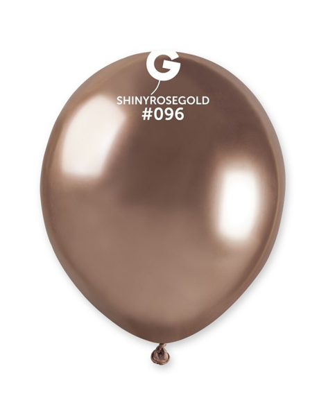 5in Gemar Shiny Rose Gold Balloons 50ct #96 - Joker Party Supply