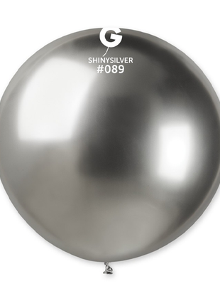 31in Gemar Shiny Silver Balloon 1ct #089 - Joker Party Supply