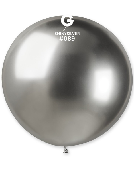 31in Gemar Shiny Silver Balloon 1ct #089 - Joker Party Supply