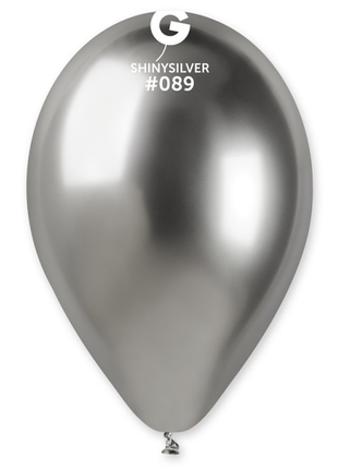 13in Gemar Shiny Silver Balloons 25ct #089 - Joker Party Supply