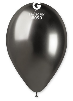 13in Gemar Shiny Space Grey Balloons 25ct #090 - Joker Party Supply