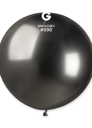 31in Gemar Shiny Space Grey Balloon 1ct #090 - Joker Party Supply