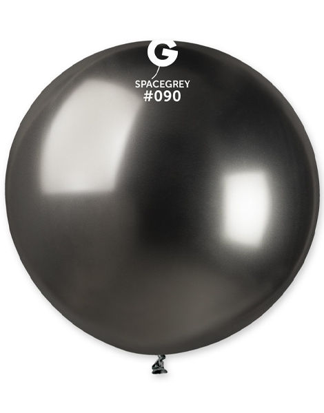 31in Gemar Shiny Space Grey Balloon 1ct #090 - Joker Party Supply