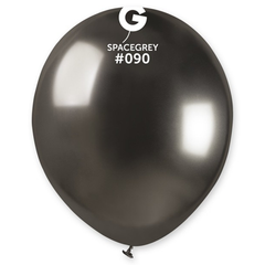 5in Gemar Shiny Space Grey Balloons 50ct #090 - Joker Party Supply
