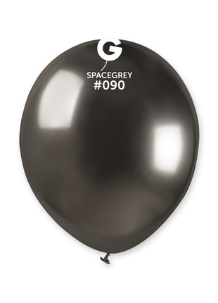 5in Gemar Shiny Space Grey Balloons 50ct #090 - Joker Party Supply