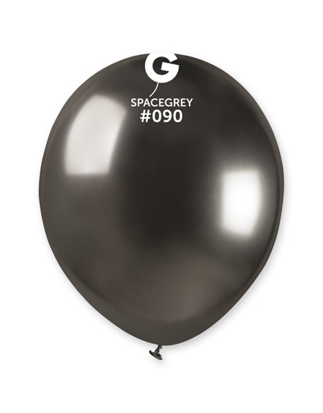 5in Gemar Shiny Space Grey Balloons 50ct #090 - Joker Party Supply