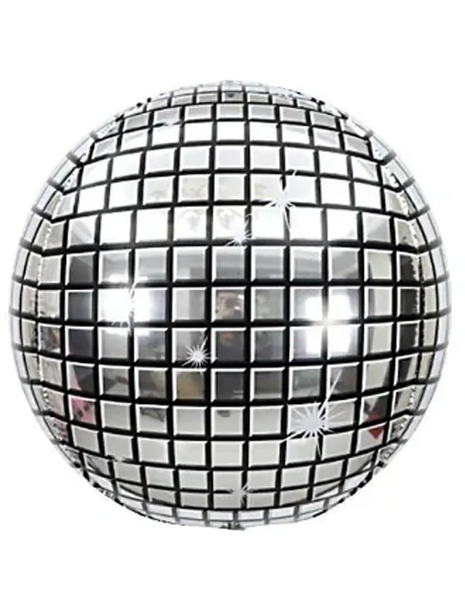 50in Party Silver 4D Disco Ball Balloon - Joker Party Supply