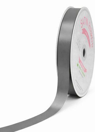 7/8in Single Face Satin Silver Ribbon 100Yds