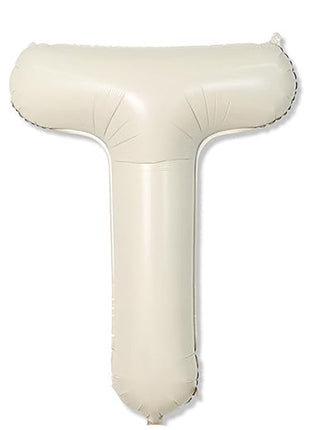 40in Joker Party White Sand Letter T Balloon - Joker Party Supply