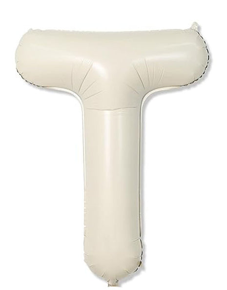 40in Joker Party White Sand Letter T Balloon - Joker Party Supply