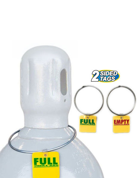 Silver Rainbow Cylinder Tank Tag