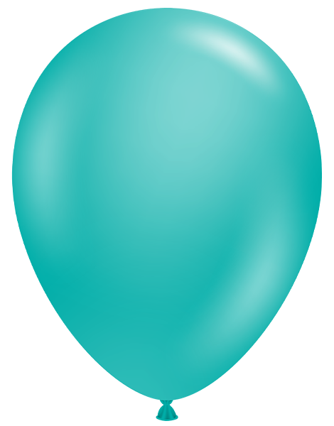 11in Tuftex Teal 100 Ct - Joker Party Supply