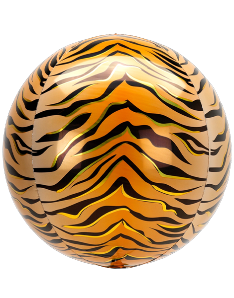 16in Anagram Tiger Print Orbz Balloon - Joker Party Supply
