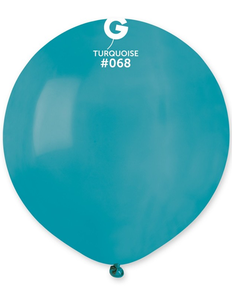 19in Gemar Standard Turquoise Balloons 25ct #068 - Joker Party Supply