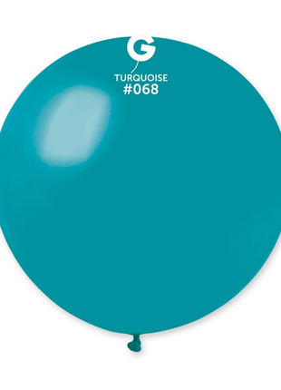 31in Gemar Standard Turquoise Balloon 1ct #068 - Joker Party Supply