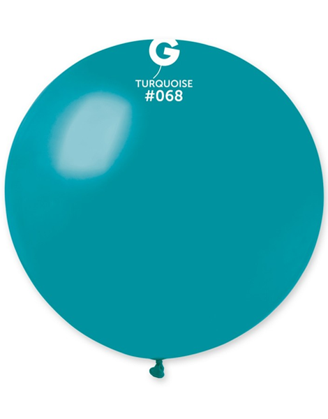 31in Gemar Standard Turquoise Balloon 1ct #068 - Joker Party Supply