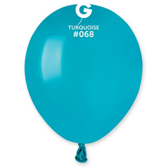 5in Gemar Standard Turquoise Balloons 100 #068 - Joker Party Supply
