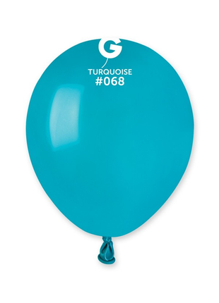 5in Gemar Standard Turquoise Balloons 100 #068 - Joker Party Supply